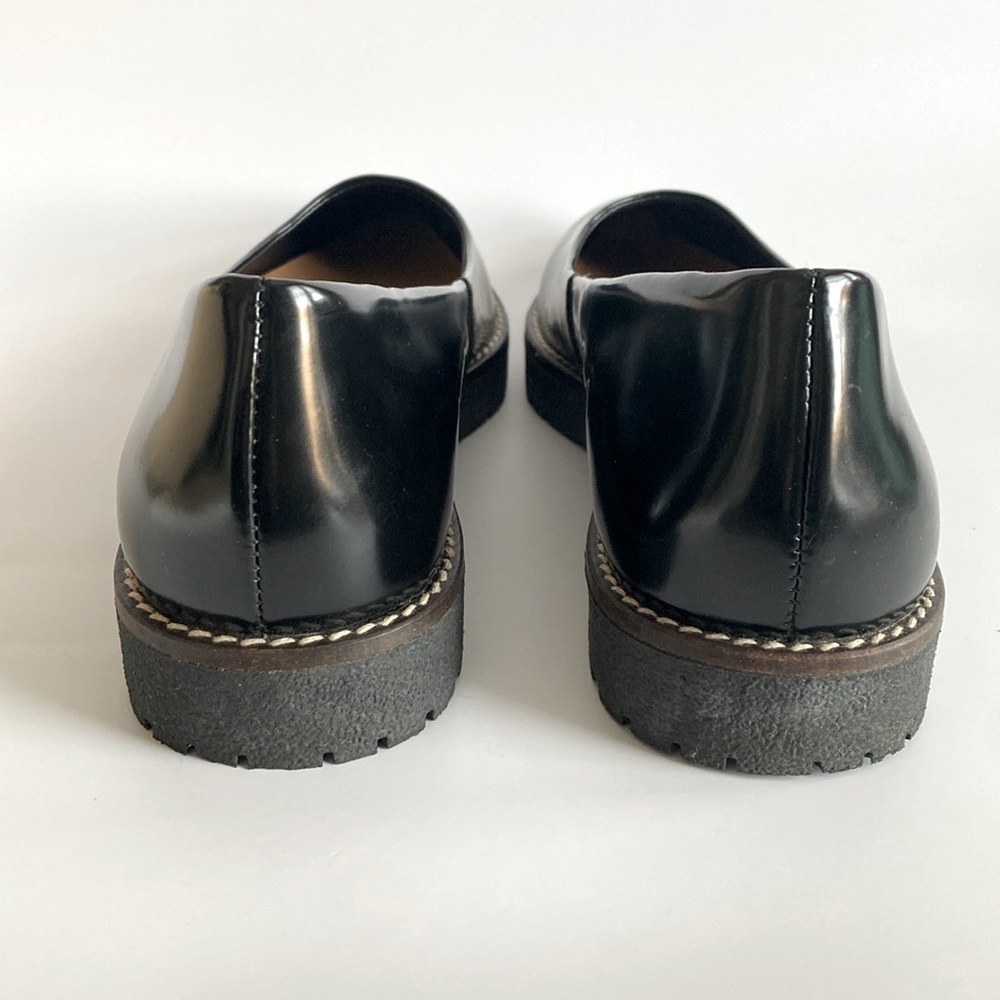 Zara Trafaluc black lug sole pointy flats, size 40 (size 9) - Picture 3 of 5